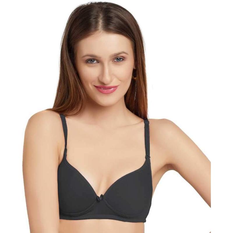 Women's Pre Shaped Strapless Lightly Padded Black Bra