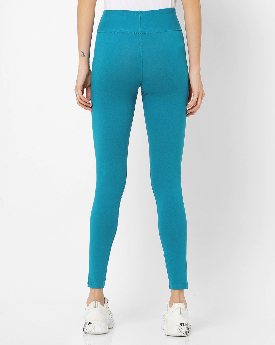 Women's Skimmer Cotton Stretch Shapewear Legging Teal Blue