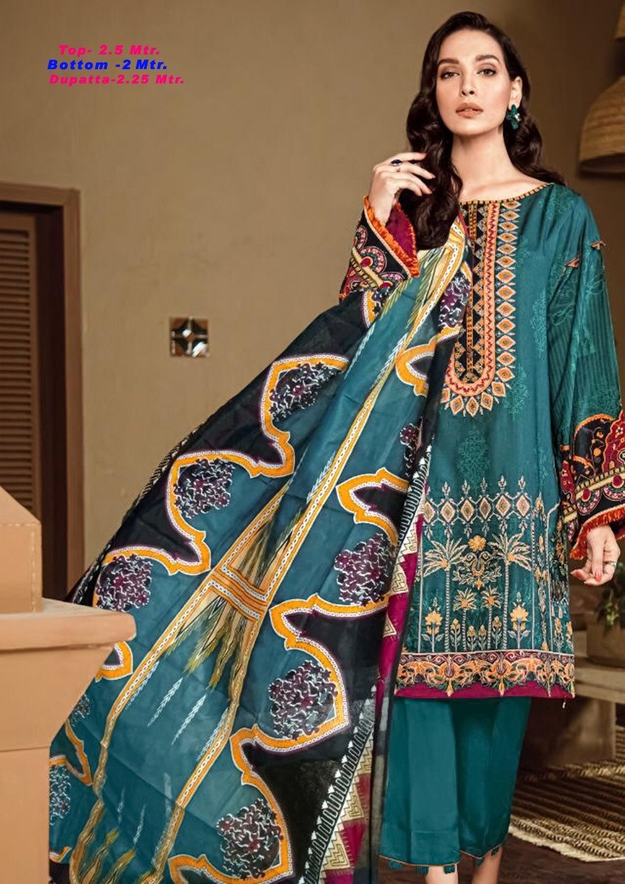 Women Unstitched Cotton Pakistani Salwar kameez Dress material - Stilento