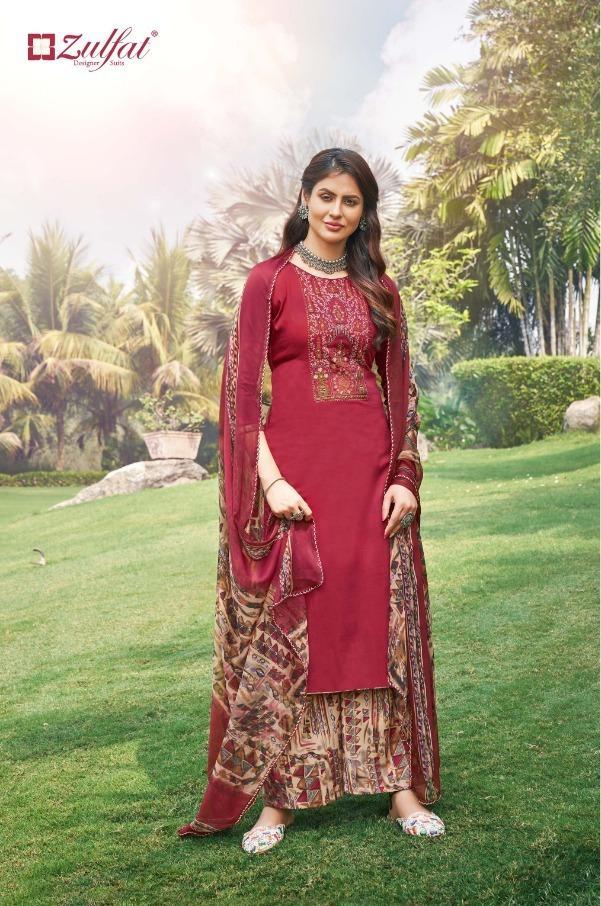 Zulfat Designer Women Unstitched cotton salwar Kameez suits - Stilento