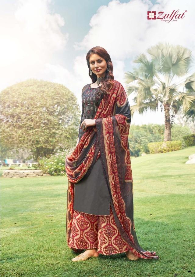Zulfat Designer Women Unstitched cotton salwar Kameez suits - Stilento