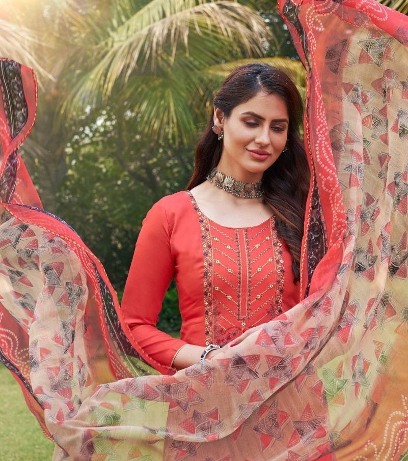 Zulfat Designer Women Unstitched cotton salwar suits - Stilento